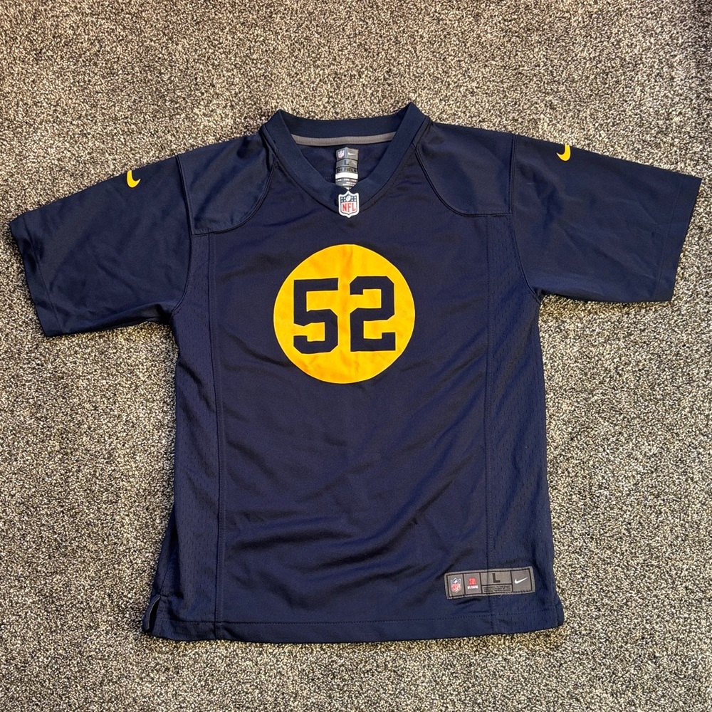 NEW! Nike NFL Green Bay Packers Clay Matthews Navy Blue On-Field Jersey- YL